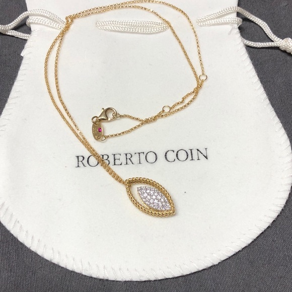 Roberto Coin 18K Diamond Pendant Necklace - Picture 5 of 7